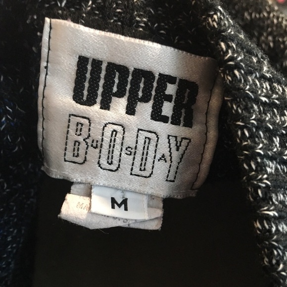 Upper Body USA Gray Grey and Blue Geometric Sweater Vintage - Picture 5 of 6